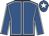 Royal blue, white seams, royal blue cap, white star