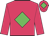 Fuchsia, lime green diamond, fuchsia sleeves and cap, lime green diamond