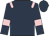 dark blue, pink epaulets and armlets