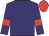 purple, red armlets and cap
