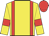 Yellow, Red braces, armlets and cap