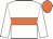 white, orange hoop, orange cap