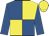 Royal blue and yellow quartered, royal blue sleeves, yellow cap