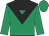 Emerald green, black chevron, black yoke