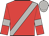 Red, light grey sash, armlets, cap
