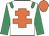 White, orange cross of lorraine, emerald green epaulets and sleeves, orange cap