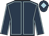 dark blue, light blue seams, light blue diamond on cap