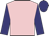 pink, navy sleeves and cap