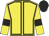 Yellow, Black seams, Black armlets, black cap