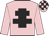 Pink, black cross of lorraine, pink and black checked cap