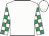 white, emerald green checked sleeves