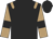 black, light brown epaulets, light brown sleeves, black armlets, black cap