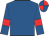 Royal blue, red armlets, quartered cap