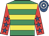 Emerald green & yellow hoops, red sleeves, royal blue stars, royal blue & white hooped cap