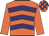 Orange & purple chevrons, orange sleeves, check cap