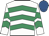 WHITE, EMERALD GREEN chevrons, ROYAL BLUE cap