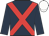Dark blue, red cross belts, white cap