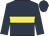 Dark blue, yellow hoop