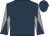 Dark blue, grey and dark blue diabolo on sleeves