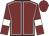 Maroon, white seams and armlets