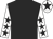 Black, white sleeves, black stars, white cap, black star