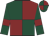 Dark green and maroon (quartered), dark green sleeves, maroon armlets