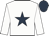 White, dark blue star, dark blue cap
