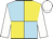 Sky blue and yellow quartered, white sleeves and cap