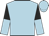 light blue body, black and light blue halved sleeves, light blue cap