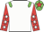 White body, green epaulettes, red arms, white stars, green cap, red star