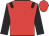 Red body, black epaulettes, black arms, red cap