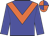 Blue body, orange chevron, blue arms, orange cap, blue quarters
