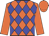 Orange body, big-blue diamonds, orange arms, orange cap