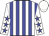 White body, blue striped, white arms, blue stars, white cap