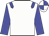 White body, blue epaulettes, blue arms, white cap, blue quartered