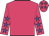 Rose body, rose arms, blue stars, rose cap, blue stars