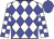 White body, blue diamonds, white arms, blue checked, blue cap
