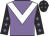 Mauve body, white chevron, black arms, mauve stars, black cap, mauve stars