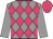 Grey body, rose diamonds, grey arms, rose cap