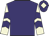 Purple, beige and purple chevrons on sleeves, purple cap, beige diamond