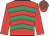 Red & emerald green chevrons, red sleeves, hooped cap
