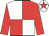Red & white quartered, red slvs, white cap, red star