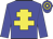 Blue, Yellow cross of Lorraine, Hooped cap