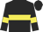 Black, yellow hoop, armlets