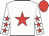 White, red star, red stars on sleeves, red cap