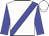 white, blue sash, blue sleeves, white cap