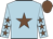 Light blue, chocolate star, chocolate stars on sleeves, chocolate cap