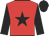 Red, black star, black sleeves and cap