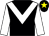 Black, white chevron & sleeves, black cap, yellow star