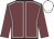 Garnet body, white seams, garnet arms, white cap